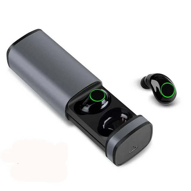 Серебристый 30 шт. X23 Bluetooth наушники TWS двойная ручка 5,0 мини спортивный ремень зарядка отсек в уши водонепроницаемые наушники - Цвет: Серебристый