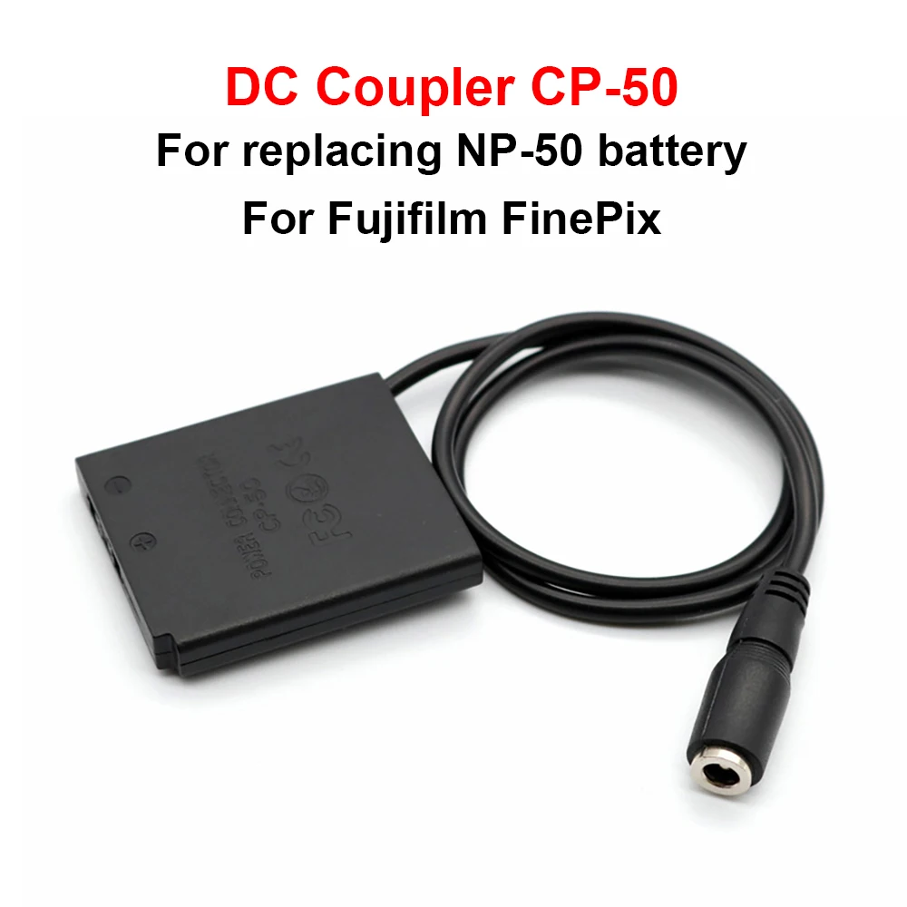 L'Accoppiatore Di Cc Cp-50 Sostituisce La Batteria Di Np-50 Per Fujifilm Finepix F775,F750,F665,F300,F305,F200,F70,F75 Exr ,F100,F60,F50 Fd E X10