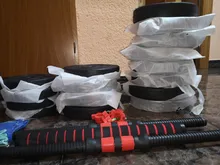 Juego de mancuernas ecológicas 2 en 1 con barra, ajustables y accesorios, 10 KG-15-20 KG - 25 KG - 30 KG - 40 KG y 50KG