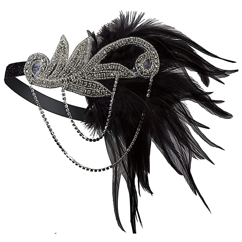 Silver Headband Женский Большой Гэтсби Хлопушка платья 1920s блесток бисером бахромой платье/аксессуары набор xs-xxl(серебро, золото - Цвет: Silver Headband