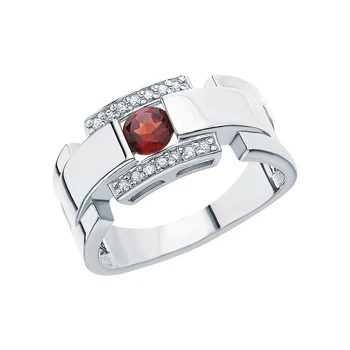 

Silver ring with cubic zirconia sunlight sample 925