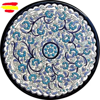 

Ceramic Plate 24 cm/9,5 inch diameter - ceramics glazed up handmade - Made in Spain - MIJASCERAMIC - ARTECER -