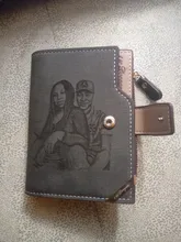 Carteras con espacio para foto personalizada para hombre, carteras con espacio para foto, cortas con diseño de cartera, monedero Retro de alta capacidad, regalo para hombre, marido con cremallera, bolsillo para monedas