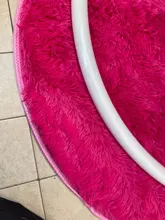 Round Rug Carpets Living-Room-Decor Modern-Mats Bedroom Faux-Fur Fluffy Shaggy-Area 