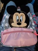 Mochila de dibujos animados de Disney para niños y niñas, morral escolar de Minnie, Mickey Mouse, para guardería/Escuela primaria