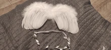 Accesorios de fotografía recién nacido, ala blanca de Ángel, fotos de bebé, accesorios para el cabello de plumas