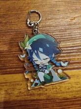 De la isla de Kyushu impacto Zhongli Diluc llavero Cosplay lindo personaje del juego Venti Paimon Tartaglia Mona acrílico colgante de llavero