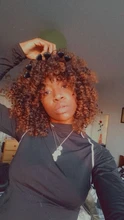 Curly Wig Short-Wig Bangs Afro Kinky Brown Synthetic Black-Women 14inches with Glorious