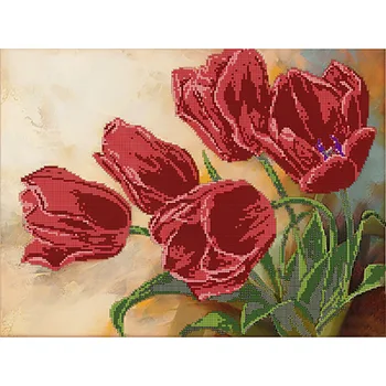 

50086 set for embroidery with beads Astrea 'тюльпаны', 40x30 cm