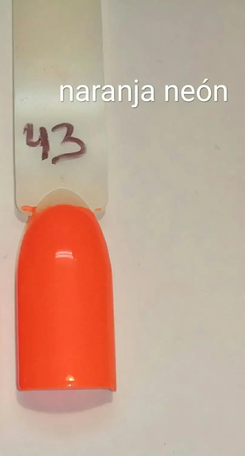 Nailspan ESMALTE PERMANENTE лак гель. Без кислоты 5 мл. Европа. varios colores alta calidad profesial - Цвет: Naranja neon num 43
