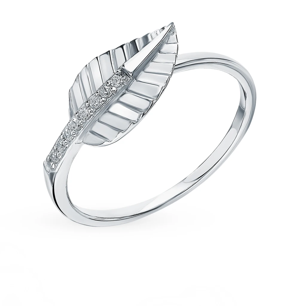 Серебряное кольцо с фианитами SUNLIGHT проба 925