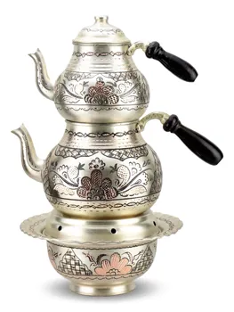 

Gül Çiçek Gümüşlü Bakır Çaydanlık ve Osmanlı Ocağı (452)
