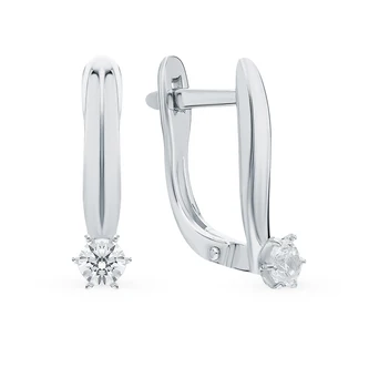 

Silver earrings with cubic zirconia sunlight