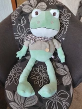 Kawii-Rana de patas largas divertidas de 38cm-90cm con bufanda, peluches suaves de animales de dibujos animados, juguetes de regalo para niños