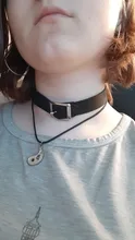 Gargantilla Punk de cuero gótico para mujer y niña, Collar de moda, Gargantilla, joyería, 1 unidad