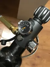 Refill-Adapter Charging-Valve Air-Filling-Station M18x1.5 400bar with 6000psi-Gauge 50cm