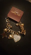 LongWay Heart Beetle Charm Bracelets Bangles For Women Gold Color Bracelet Austrian Crystal