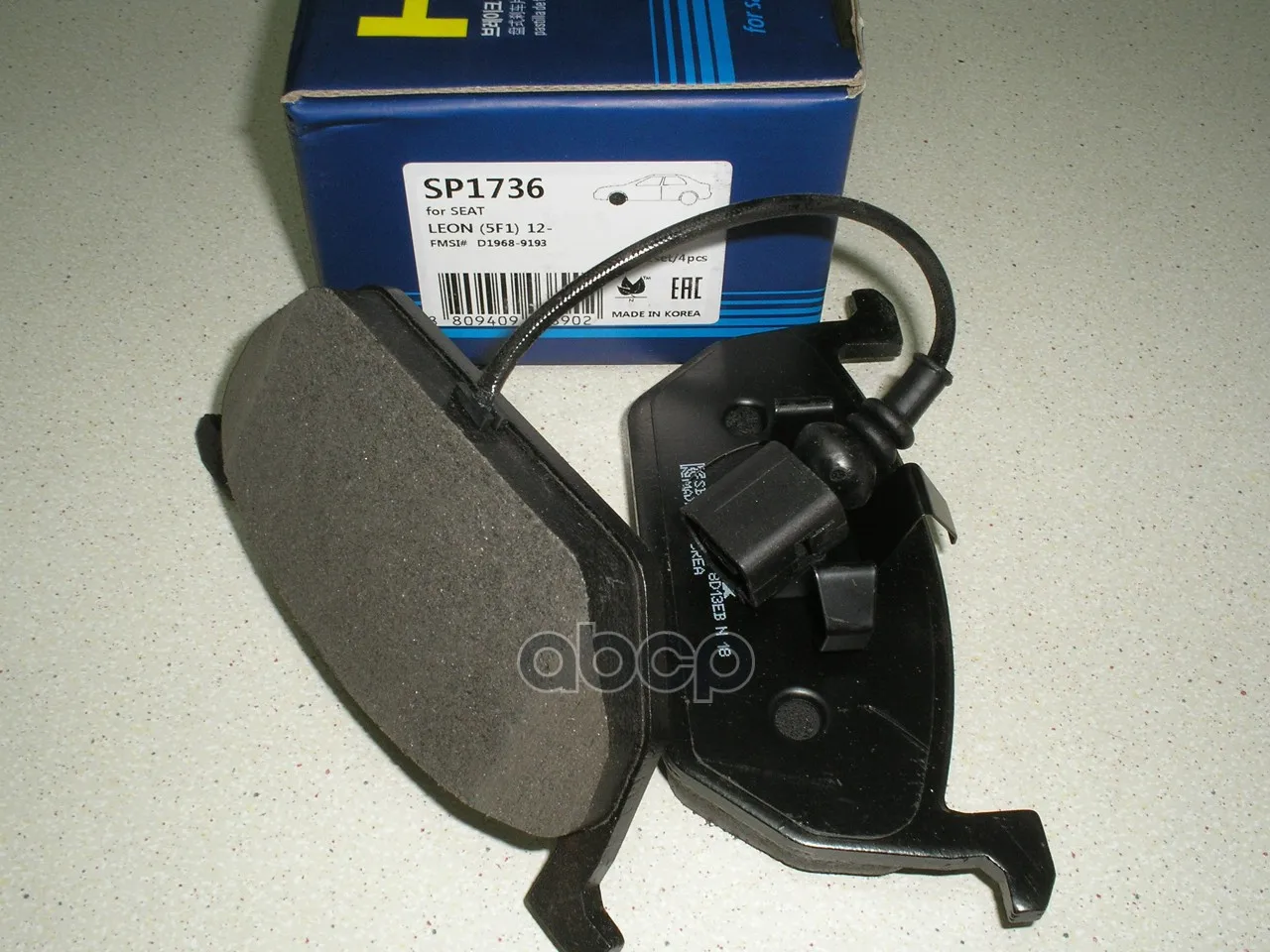 Колодки Тормозные Skoda Octavia/ Vw Golf Vii 12- Передние Sangsin Brake Sp1736 Sangsin brake арт. SP1736