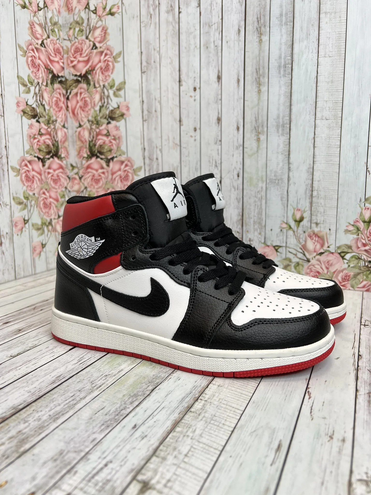 Zapatillas deportivas Air Jordan, color negro y rojo, para adolescentes| |  - AliExpress