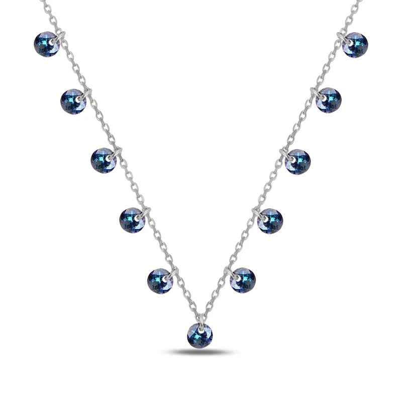 

Armagano Dangle Round Zircon Stone Necklace