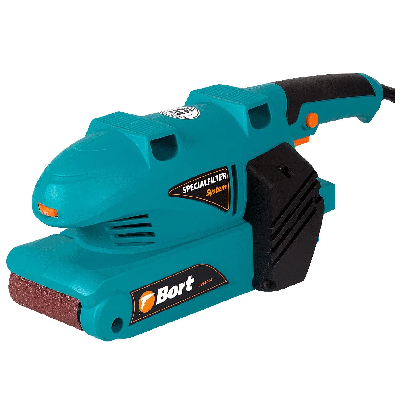 Машина шлифовальная ленточная Bort BBS-800-T (Мощность 750Вт, регулировка скорости, стационарная установка)