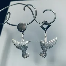 Jisensp Animal Simple collar de acero inoxidable collares de colibrí y colgantes cadena de clavícula tragar aves collar collares