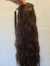 TALANG-coleta de pelo rizado largo de 22 pulgadas, resistente al calor, cola de pelo sintético con cordón, extensiones de cabello