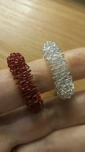 Anillos sensoriales con pinchos para los dedos, juguete masajeador para aliviar el estrés y el alivio de la ansiedad, anillo de acupresión con pinchos
