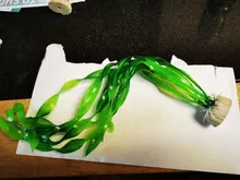 Plantas artificiales subacuáticas decoración de Acuarios y Peceras, decoraciones de visualización de césped verde y morado de 37CM