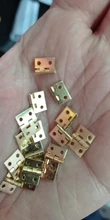 20 unids/lote bisagras de la puerta del gabinete Chapado en latón Mini bisagra decorativo pequeño joyería de madera caja de accesorios de muebles