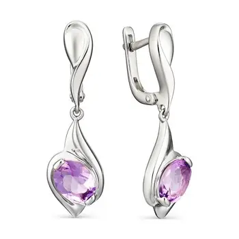 

Earrings made of silver with amethyst