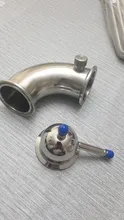 2 OD64mm Tri-clamp Reducer x 9,5mm Pagoda and Exhaust pipe.  Sanitary Steel 304