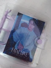 MINKYS Kawaii brillante Mini Bling bolsillo 3 Ring Binder diario cuaderno diario del programa DIY libro de fotos coreano papelería de la escuela