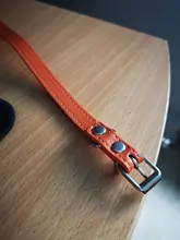 Collar de piel sintética con hebilla para el cuello, ajustable, Color puro