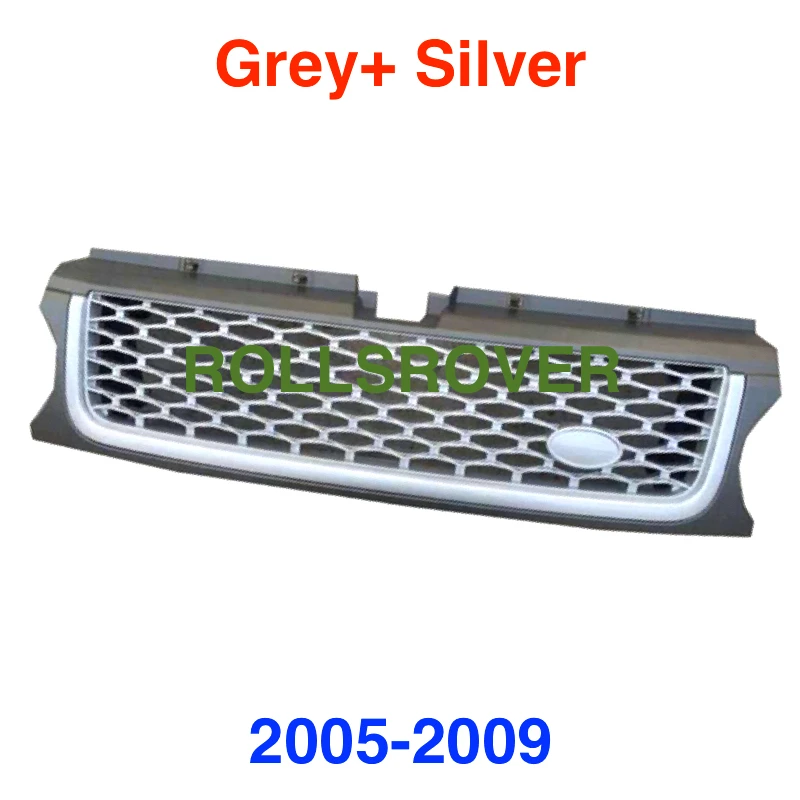 

ROLLSROVER Front Bumper Grille For Range Rover Sport 2005 2006 2007 2008 2009 Grey Silver