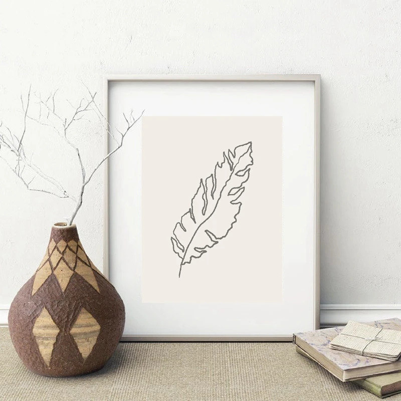 Female Abstract Purple Poster Wall Art Decor