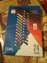 Pintura acrílica profesional de 12/24 colores 15ml tubos pintura de dibujo pigmento cuadro de pared pintado a mano para artista DIY