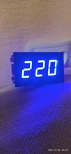 AC 70-500V 0,56 LED Digital del voltímetro del medidor de voltaje de voltios de instrumento herramienta 2 cables rojo verde azul pantalla 110V 220V de 0,56 pulgadas