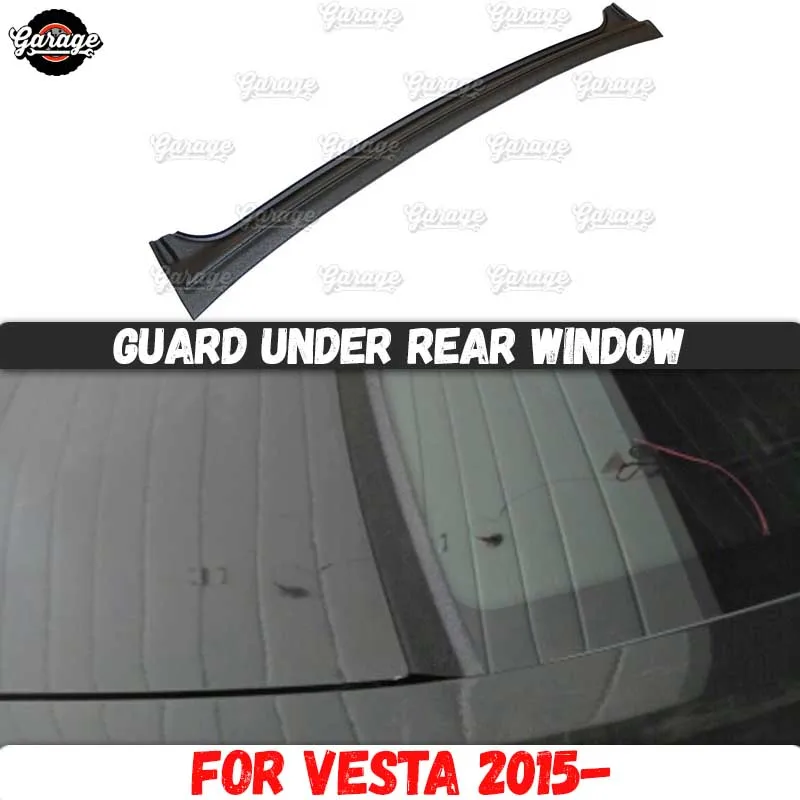 Guard under rear window for Lada Vesta 2015- ABS plastic jabot accessories function cover protective pad car styling tuning