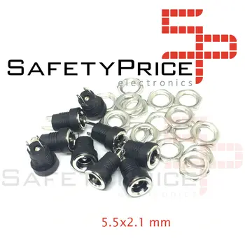 

5x Power connector DC-022B Jack Power socket 5,5X2,1MM chassis Panel nut