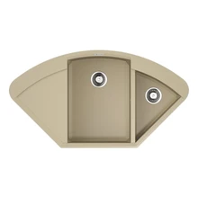 Мойка для кухни Omoikiri Sakaime 105C-СH Tetogranit(Шампань)(Искусственный гранит, встраиваемая, угловая