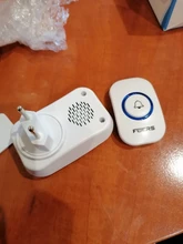 Fuers-timbre de bienvenida inalámbrico para el hogar, alarma inteligente para puerta, 32 canciones, botón a prueba de agua
