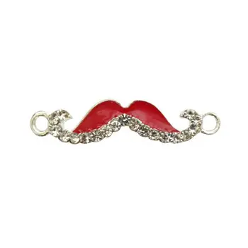 

Spacer for bracelet mustache, 6 pcs/pack (red)