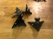 NAIERDI-caja de madera antigua para pies, Protector de esquina de pierna, triángulo rota tallada, soporte decorativo para muebles, 40x30mm, 4 Uds.