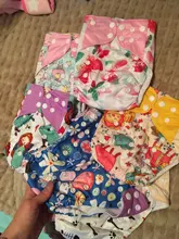 [Simfamily] 6 uds pañal + 6 uds insertar pañal de tela lavable cubierta de pañal ajustable reutilizable de tela pañales disponibles cubierta de pañal