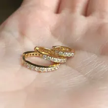 CANNER-pendientes de aro de Plata de Ley 925 auténtica para mujer, aretes redondos de circonia cúbica, joyería de boda, 1 Juego, 100%