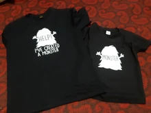 Ropa A juego para padres e hijos, Camisetas estampadas con letras divertidas de Family HELP i CRATED A MONSTER, ropa A juego familiar