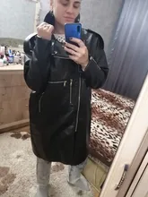 Jacket Coat Oversized Nerazzurri Long-Sleeve Drop-Shoulder Black Plus-Size Womens Zipper