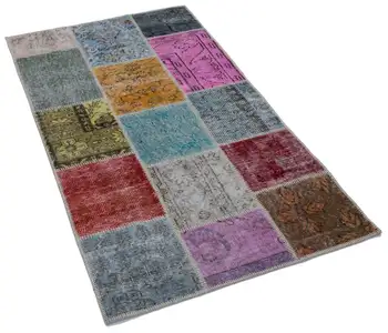 

93x164 Cm Multicolor Handmade Patchwork Runner Rug-3x5 Ft