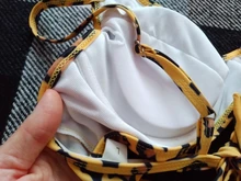 Bikini brasileño de dos piezas para mujer, traje de baño de dos piezas con estampado de leopardo, cintura alta, estilo vendaje, 2021